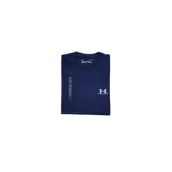 MEN UNDER ARMOUR SHORT SLEEVE T SHIRT -COTTON - M, NAVY BLUE