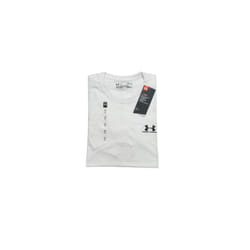 MEN UNDER ARMOUR SHORT SLEEVE T SHIRT -COTTON - XL, WHITE