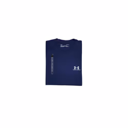 MEN UNDER ARMOUR SHORT SLEEVE T SHIRT -COTTON - XL, NAVY BLUE
