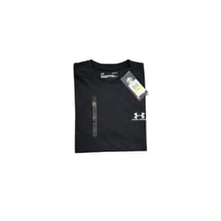 MEN UNDER ARMOUR SHORT SLEEVE T SHIRT -COTTON - 2XL, BLACK