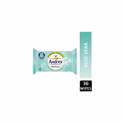 Andrex Wipe Flushable Aloe Vera Washlets | Wet Wipes Gentle Cleansing | Fine to Flush Toilet Tissue | Biodegradable Rapid Disperse | 36 wipes per Pack