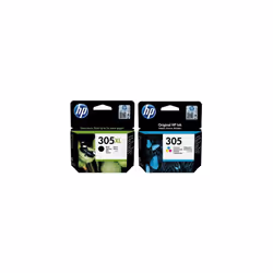 Original HP 305XL High Capacity Black (3YM62AE) & 305 Standard Capacity Colour (3YM60AE) Ink Cartridge Multipack