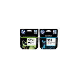 Original HP 305XL High Capacity Black (3YM62AE) & 305 Standard Capacity Colour (3YM60AE) Ink Cartridge Multipack