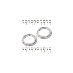 FERRIS | 2 Packs - 3 Metre Curtain Wire with set of 16 Hooks and 16 Eyes | Multi-Purpose Decoration Net Voile Curtain Wire Cable | Strong, Durable and