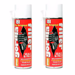 | The Original Gorilla Filler [2 x 500ml] Weatherproof Expanding Foam Filler | Securely Seals & Fills, Squeezes into Gaps | S ...