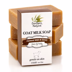 Southern Natural Goat Milk Soap Bar - 3 Pack Oatmeal Milk & Honey - For Dry  Sensitive Skin. Natural Handmade Soap For Men  W ...