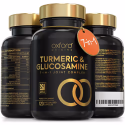 7-in-1 Turmeric and Black Pepper Capsules with Glucosamine and Chondroitin High Strength | Two per Day, 2 Month Supply | Turm ...