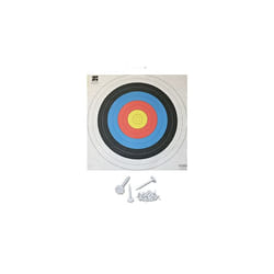 10 x Avalon target faces, 40cm, 60cm and 80cm. Choose you're size. FITA licenced re-inforced target faces. 10 free egertec target pins (40CM)