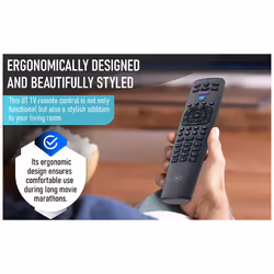 BT Remote Control Latest Ergonomic Replacement For Freeview, BT TV & BT Youview