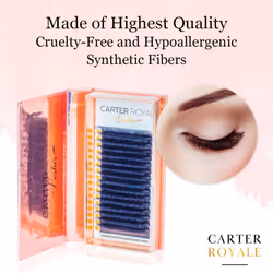 Carter Royal Russian Volume Silk Lashes Individual Eyelash Extensions Ultra-lightweight With Superior Curl Retention Easy Fan Lashes Curl Eyelashes 16