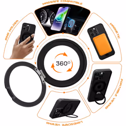 OX Ring iPhone 15 Pro Case 360 Rotating Magsafe Shockproof Magnetic Cover