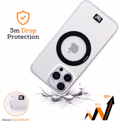 OX Ring iPhone 15 Pro Case 360 Rotating Magsafe Shockproof Magnetic Cover - Wolf White