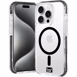 OX Grip iPhone 15 Pro Max Case Magsafe Magnetic Shockproof Hard Phone Cover - Bear Black