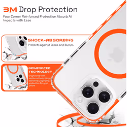 OX Grip iPhone 15 Pro Max Case Magsafe Magnetic Shockproof Hard Phone Cover - Robin Red