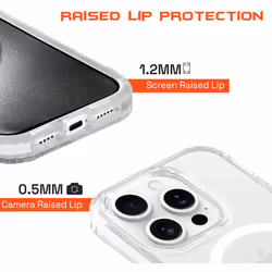 OX Grip iPhone 15 Pro Max Case Magsafe Magnetic Shockproof Hard Phone Cover - Wolf White