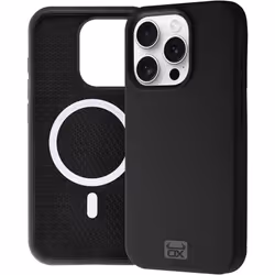 OX DuraTouch iPhone 15 Pro Max Case Shockproof Magnetic Magsafe Matte Cover - Bear Black