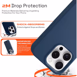 OX DuraTouch iPhone 15 Pro Max Case Shockproof Magnetic Magsafe Matte Cover - Butterfly Blue