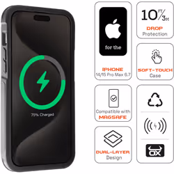 OX Defender CASE Cover for 15 Pro Max Drop Protection Case - Black