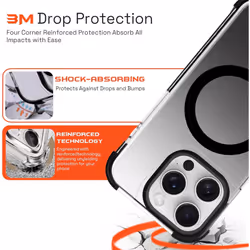 OX Armour iPhone 15 Pro Case Magsafe Magnetic Shockproof Phone Cover - Eclipse Black