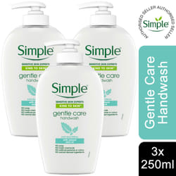 3pk 250ml Simple Kind to Skin Sensitive Hand Wash - Buy 3: Gentle Care