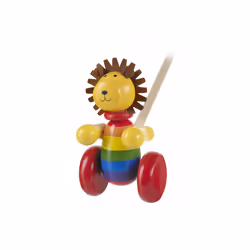 Orange Tree Toys Push Along Wooden Toy - Lion