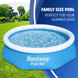 6FT 8FT 10FT FAST SET FAMILY SWIMMING POOL PATIO GARDEN OUTDOOR PADDLING BESTWAY - 8FT