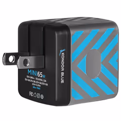 Kondor Blue KB-65PD-WCB Universal Black, Blue, Grey AC Fast charging Indoor