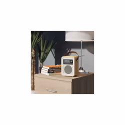 DAB, DAB+ & FM Radio with Bluetooth, USB & Micro SD Card | Mains and Builtin Battery Powered Portable Digital Radio | Arc Audio One - Oak