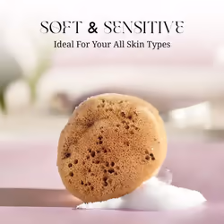 Natural Sea Sponge - Silk Luxuriously Soft Unbleached Bathing Sponge with Super High Absorbancy for All Skin Types (4-4.5"/10-11cm, Pack of 1)