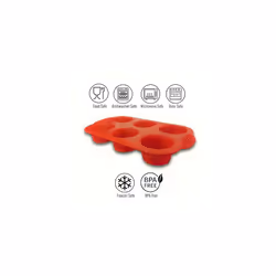 6-Cup Deep Silicone Muffin Tray, Silicone Yorkshire Pudding Tray, Muffin tin, Non-Stick Muffin Cupcake Tin for Muffins Cupcakes or Yorkshire Puddings,