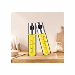 Oil Spray Bottle, Olive Oil Spray With Graduations, Cooking Oil Spray Bottle, Oil Sprayer For Cooking Air Fryer, 2x100ML Oil Bottle + 1 Silicone Brush