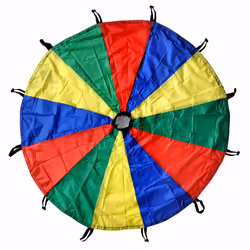 GSi Kids Play Parachute Rainbow Parachute Toy Tent Game for Children Gymnastic Cooperative Play and Outdoor Playground Activi ...
