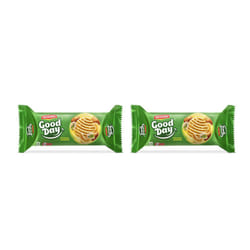 Britannia Good Day Pista and Badam Cookies(8*90g) 720g ,Melt In Mouth Cookies Loaded with Pista Badam Nuts and Butter - Pack of 2
