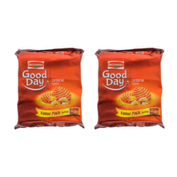 Britannia Good Day Cashew Cookies(8*90g) 720g ,Melt In Mouth Cookies Loaded with Cashew Nuts and Butter - PACK OF 2