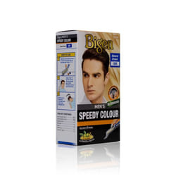 Bigen Men's Speedy Colour 104 Natural Brown - Easy & Speedy Application with 2 Applicator Combs - No Ammonia - Excellent Gray Hair Coverag - Pack of 1