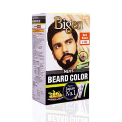 Bigen Men's Beard Colour B103 Dark Brown - No Ammonia Formula with taurine & Olive Oil - Excellent Gray Hair Coverage - Pack of 1