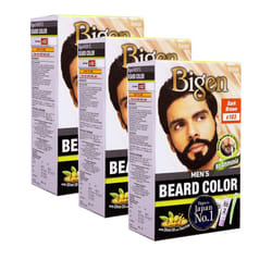 Bigen Men's Beard Colour B103 Dark Brown - No Ammonia Formula with taurine & Olive Oil - Excellent Gray Hair Coverage - Pack of 3