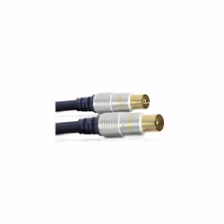 TV Aerial Cable 1m â Male to Female Coaxial Wire with Gold Plated Plugs| Plug-to-Plug Shielded Connectors | Antenna AV Lead ...