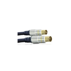 TV Aerial Cable 1m â Male to Female Coaxial Wire with Gold Plated Plugs| Plug-to-Plug Shielded Connectors | Antenna AV Lead for Digital and Analogue
