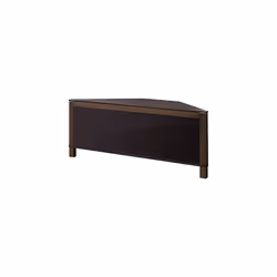 MDA Designs Volans Tru-Corner Remote Friendly Beam Thru Glass Walnut/ Black Reversible Panel 2-Door LCD/Plasma/LED TV Corner Cabinet - Additional view 4