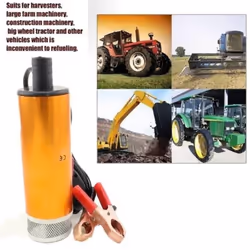 12V/24V Oil Pump Refueling Gun Combination Set 5 Meter Steel Oil Hose Submersible Fuel Pump - 24V Set Pump&amp;Hose&amp;Gun
