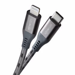 Boompods TCCAPG, 1.5 m, Lightning, USB C, Male, Male, Graphite