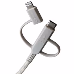 Boompods TCTRTI USB cable 1.5 m USB A USB C/Micro USB-A/Lightning Titanium
