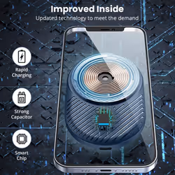ULTRICS Magnetic Wireless Car Charger, 15W Fast Charging Mag-safe In Car Wireless Charger Phone Holder Mount