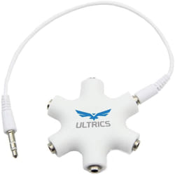 ULTRICS Headphone Splitter, 3.5mm Male to Female Multi Earphone Audio Splitter, 5 Ports Stereo Headset Adapter  White