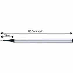 Rollerball Pen Refills By NEO+, Black Ink (Pack of 5) compatible with most refillable rollerball pens