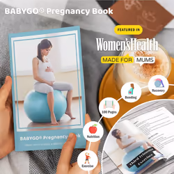 BABYGOÂ® Birthing Ball For Pregnancy Maternity Labour & Yoga + Our 100 Page Pregnancy Book, Exercise, Birth & Recovery Plan, Anti-Burst Eco Friendly M