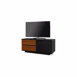 MDA Gallus Ultra Gloss Black and Walnut TV Cabinet For 55 inch TV s