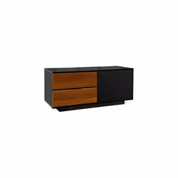 MDA Gallus Ultra Gloss Black and Walnut TV Cabinet For 55 inch TV s