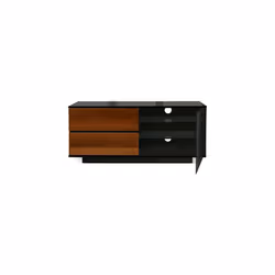 MDA Gallus Ultra Gloss Black and Walnut TV Cabinet For 55 inch TV s